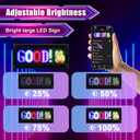 Double Row Programmable Scrolling Custom LED Sign for Car(2025 Upgrade Lamp Beads), 17''x6.3'' Flexible Bluetooth APP Control Beads Matrix Panel ,Text Message Pattern DIY Programmable LED Sign for Car Store
