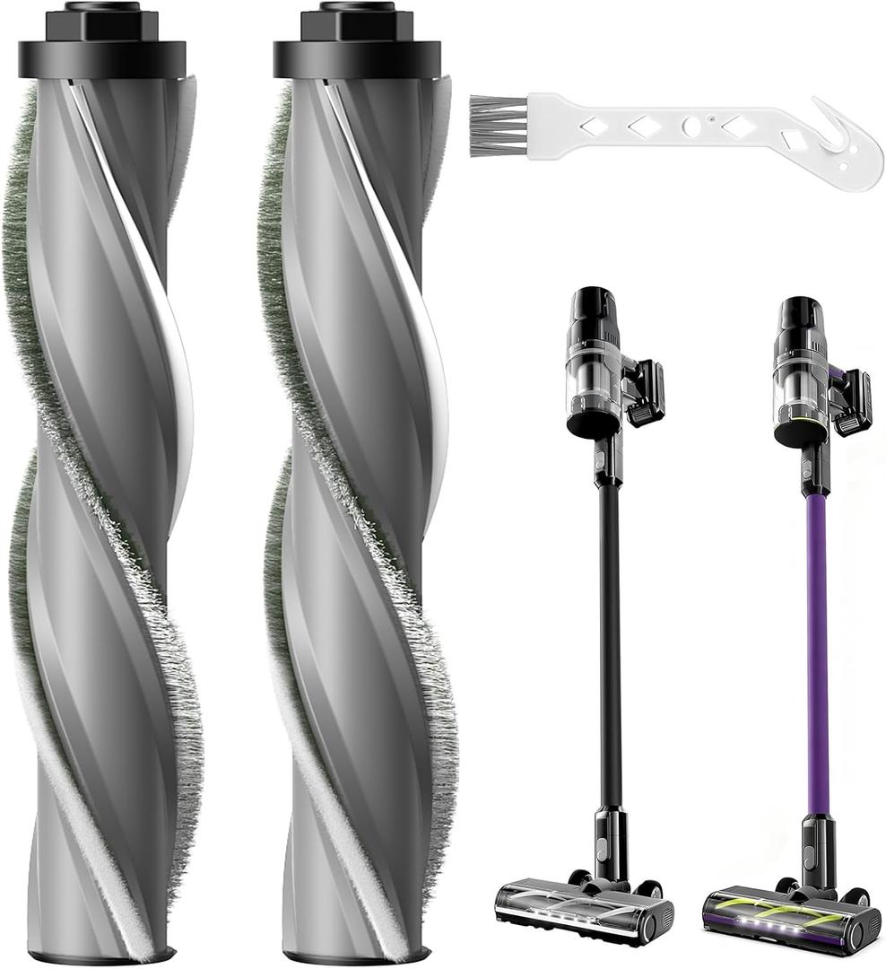 iSingo 3789 Brush Roll Replacement Compatible with Bissell Cleanview XR Pet 300W / XR 200W / Powerlifter Turbo Cordless Stick Vacuum, Model# 3797V, 3789U, 3789, 3789X, 3797, 3797W, 2 Pack, Grey
