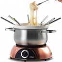 Artestia 3-in-1 Electric Fondue Pot 2.6QT  Chocolate, Cheese & Meat Hot Pot, 1500W High-Power with Removable Stainless Steel & Ceramic Bowls, Perfect for Parties, Family Dinners & Gifts