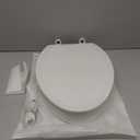 SAMODRA Raised Toilet Seat Riser, White, 3 Inch High Elevated Toilet Seat for Seniors, Soft Close, Easy Install & Clean (Elongated)