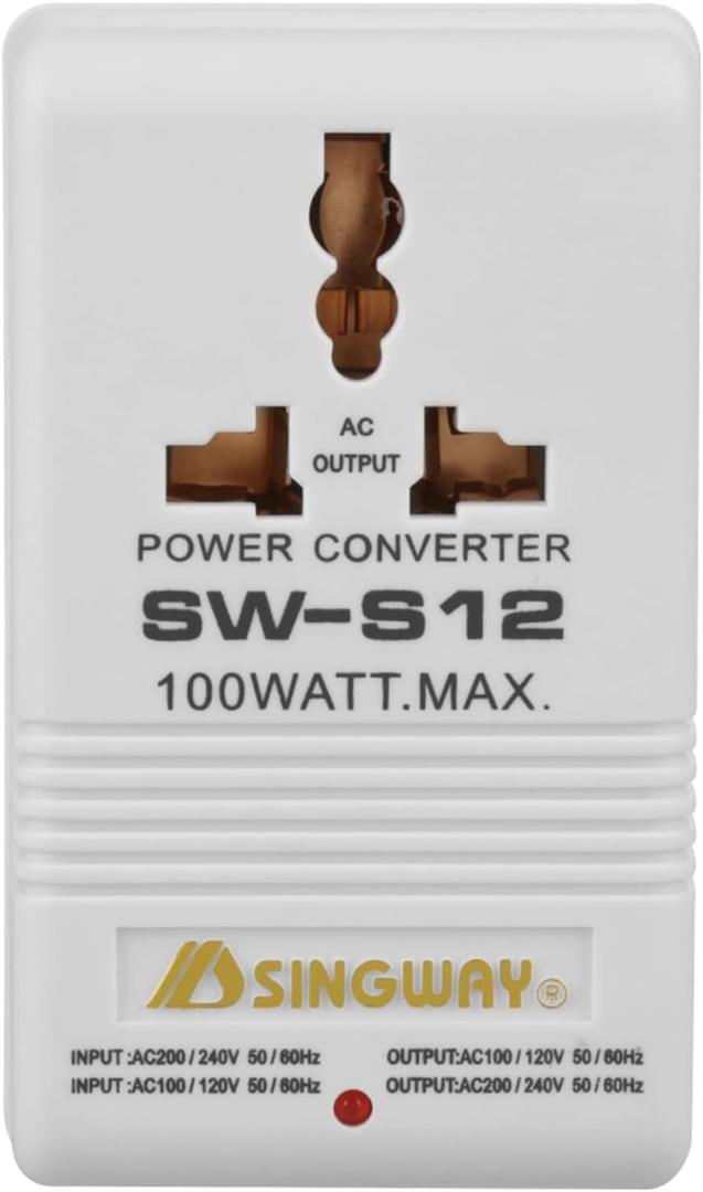 110v to 220v Converter 100W Power Converter Step Up Transformer AC110V/120V to 220V/240V Step-Up&Down Voltage Converter Travel Adapter Transformer