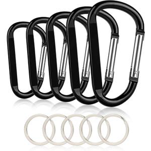 Carabiner Caribeaner Clip,Extra Large 4" Aluminum Carabeaner Keychain Hook,Spring Snap Key Chain Clip