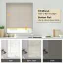 LazBlinds No Drill 1" Vinyl Mini Blinds, 29" W x 64" H, Desert Sand