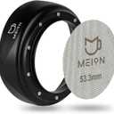 MEION 54mm Espresso Dosing Funnel and Puck Screen Set for 54mm Breville Portafilters, Magnetic Coffee Funnel, Reusable 53.3mm Espresso Puck Screen, Espresso Tools Espresso Accessories (54mm, Black)
