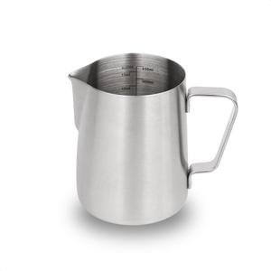 watchget Stainless Steel Milk Frothing Pitcher 12oz/350ml - Espresso Steaming Pitcher for Cappuccino, Latte Art, Coffee Machine Accessories Milk Jug Milk Frother Cup, Matt Silver (11.8 Ounces)