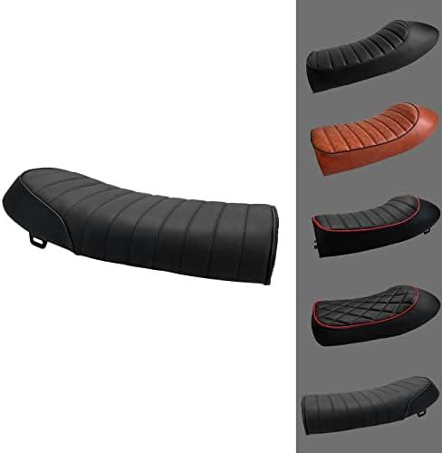 Motorcycle Cafe Racer Seat Vintage Saddle Cushion Flat Seats Fits for GN125 GN250 GN400 GR650 TU250 GN400 KZ400 KZ550 K750 Z650 W650 SR125 SR250 SR400 SR500 XJ550 XJ650 XS650
