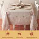 Maison d' Hermine Premium Table Cloth Rectangle Table 100% Combed Cotton 140 x 70 Inches Tablecloth Reusable Decorative for Dining Room, Farmhouse, Home, Party, Festive & Wedding - Society Florals
