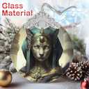 Christmas Decorations Ornaments, Stained Glass Ornament, Christmas Tree Ornaments, 2025 Gift Ornament, Xmas Gift for Friend Family Coworker - Egyptian Goddess Bastet