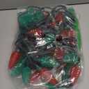 Brizled Red & Green Christmas Lights, 33ft 50 LED Faceted C9 Christmas Lights, Connectable Indoor Outdoor Roof String Light, 120V UL Certified Xmas Tree Light for Xmas Holiday Yard Garden Party