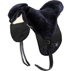 Werner Christ Horse Bareback Pad Premium Plus, Made of Real Sheepskin in Charcoal Size Full