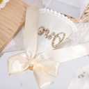 Boho Beige Bow Half Birthday hat-1/2 Birthday Decorations,Glitter Number Cone Hat,Princess Hat,Photo Props Cake Smash