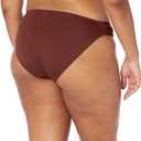 Amazon Essentials Women's Side Tab Bikini Swimsuit Bottom (Large, Deep Brown)