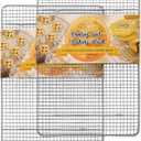 Hiware 2-Pack Cooling Racks for Baking, Stainless Steel Wire Rack Baking Rack Oven Rack Cookie Rack, Oven Safe, Rust-Resistant Rack for Cooking, Baking, Roasting and Grilling - Fit Half Sheet Pan (12" X 16")