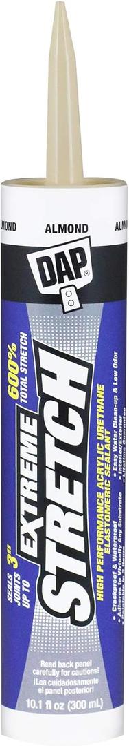 DAP Extreme Stretch Acrylic Urethane Premium Elastomeric Sealant, Almond, 10.1 Oz (7079818717)
