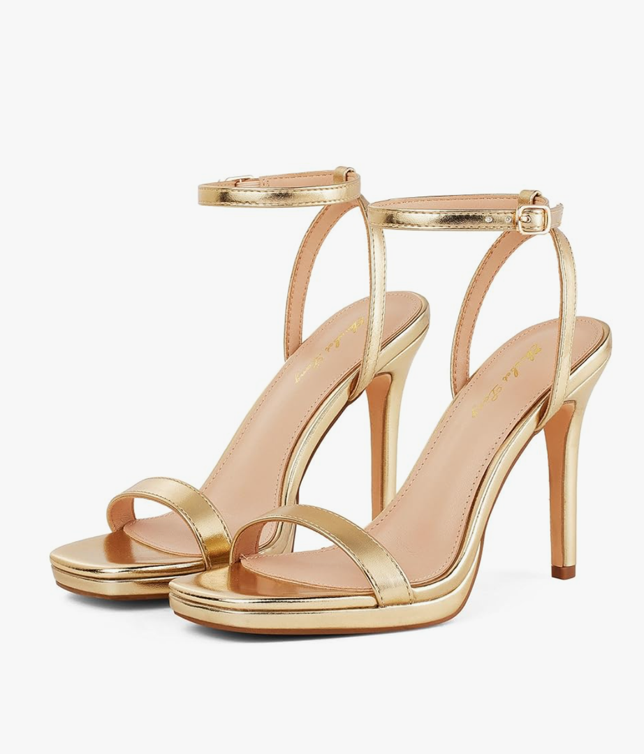 Elisabet Tang Women’s Stilettos Heeled Sandals Open Square Toe Heels,4.3 Inch Open Toe Strappy Sexy High Heels Ankle Strap Buckle Heels for Party Wedding Dress Daily Wear Shoes
9