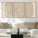 Anyzal Large Jesus Feeds the 5000 Framed Wall Art 16x24 Inch Christian Religious Canvas Wall Decor Minimalist Modern Faith Spiritual Painting for Living Room Bedroom Set of 3