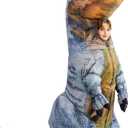 RQUXMT Inflatable T Rex Costume Kids,Blow Up Full Body Dinosaur Suit,Halloween Costumes for Boys Girls, Size: 10-12YRS