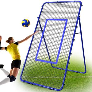 Nandae Adjustable Volleyball Rebounder Net 7x4 FT, Steel Frame & High-Tension PE Netting, Durable & Portable Volleyball Training Equipment Practice for Improving Volleying, Bumping, Spiking Skills