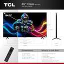 TCL 65 Inch Class QM6K Series | Mini LED QLED 4K HDR | 65QM6K, 2025 Model | 120HZ-144HZ High Brightness Smart Google TV Dolby Atmos Onkyo Audio | Voice Remote Alexa Gaming Streaming Television