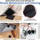 Audend Double Sided Rug Gripper, 12 Pack Non Skid Rug Pads, Rug Stickers on Wood Floor and Tile Floors, Black Carpet Gripper, Rug Gripper for Indoor, Outdoor, Home, Kitchen, Yoga Mat