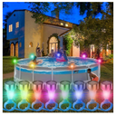Solar Pool Lights for Above Ground Pool Frame, 2025 Upgraded Super Bright RGB Waterproof LED Pool Lights, Swimming Pool Light for Outdoor Pool Enclosure Fence Decoration Accessories(8 Packs)