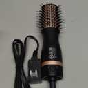 slopehill Mini Dual Voltage Hair Dryer Brush,1000 Watts Travel Hot Air Brush with European Plug, Ionic One Step Hair Dryer and Styler for Women for Home & Salon, 2 Heat & 2 Speed Settings (Black)