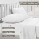 100% Egyptian Cotton Sheets Full Size Luxury Hotel Quality Soft and Smooth White Full Bed Sheet Set 16" Deep Pocket Sateen Weave Extra Long Staple Cotton Bedding - 4 Piece