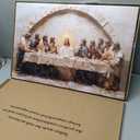 RUMSICH Last Supper canvas wall mural Jesus and Disciples wall decoration Christian painting religious poster print Christmas home decor suitable for living room prayer room church office16 x 24 inch
