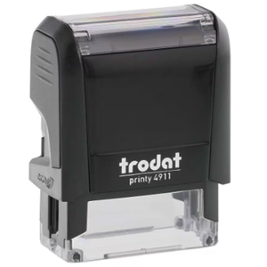 Trodat 4911 Custom Self-Inking Personalized Return Address Stamp - Customizable Up to 3 Lines of Text -Refillable Customized Address Rubber Stamp, Small Business Essentials, Shipping, Work - Small