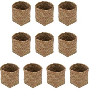 Cabilock 20 Pcs Hand Woven Wedding Candy Boxes, Rustic Light Brown Storage Baskets for, Easy Assembly, for Weddings, Birthdays, Baby Showers Cabilock 20 Pcs Hand Woven Wedding Candy Boxes, Rustic Light Brown Storage Baskets for, Easy Assembly, for Weddings, Birthdays, Baby Showers