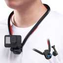 Magnetic Neck Holder Mount for Action Cameras - ULANZI Go Quick II POV Necklace Mount Quick Release Hands Free Mounting Attachments Vlog Aceessories