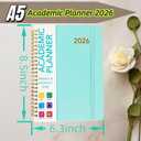 Academic Planner 2026 - Hardcover Weekly & Monthly Calendar Agenda, Daily Planner for Students & Teachers, 8.5" x 6.3" Portable SizeDaily Agenda Book with Tabs, College Organizer Notebook (green)