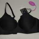 Avidlove Bras for Women No Underwire Seamless Push Up Bra Wireless Soft Bralettes Scalloped Full Coverage Everyday Bra (Medium, Black)