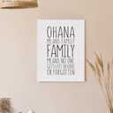 Ohana Means Family Sign Hawaiian Home Decor, Ohana Hawaii Gifts for Women Men, Framed Hawaiian Hawaii Canvas Poster Painting Wall Art, Ready to Hang for Home Office Bathroom 12 x 15 Inch
