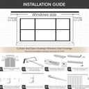 Ceiling Curtain Track, Curtain Track with Roller Hooks, 3ft - 6ft Ceiling Mounted Rail Set for Room Divider, Black
