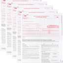 1096 Transmittal Tax Forms 2024, 25 Pack of 1096 Summary Laser Tax Forms 1096 Forms, Compatible with QuickBooks and Accounting Software