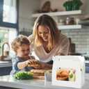 WholeMy 30 Pack 9x6x6 Large Gable Gift Boxes White Party Treat Boxes with Window Disposable Lunch Box Togo for Treats Meals Cookies Favors Goodies Gifting Baked foods