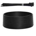 130FT Irrigation Tubing System Kits: 1/4" OD 1/6" ID PE Hose with Accessories Zip Ties, Watering Flexible Line for Garden Raised Bed Flower Potted Plant Lawn Yard Tree