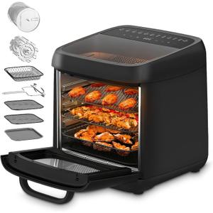 13 QT Large Air Fryer Toaster Oven Combo with Rotisserie 12-in-1, 17.54 x 13.27 x 13.97 inches