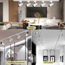 Ultra-Bright H Type White Track Lighting Heads, 12PCS 4000K Natural White 20W 2400lm for Accent Lighting, Dimmable LED Track Lighting Ceiling Spotlight Fixture