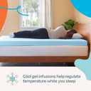 Linenspa Memory Foam Mattress Topper, King Size - 4 Inch Gel Infused Memory Foam - Plush Feel - Cooling and Pressure Relieving - CertiPUR Certified