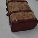 ELLDOO Vintage Wooden Storage Chest, Portable Decorative Luggage Suitcase, Treasure Chest Box with Map Pattern, Pirate Keepsakes Box for Gifts, Chest Storage Box for Decor Storage Travel