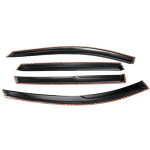 4pcs Sun Rain Wind Deflectors Door Window Visors Outside Mount Channel Style Dark Smoke Tint for Nissan for Rogue 2014-2020