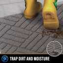 PLEASOR Door Mat for Front Door Entrance, Dirt Trapper Washable Welcome Mat Outdoor Indoor, Non-Slip Waterproof Doormat for Outside/Inside Use, Low Profile Entryway Rug, 47"x32", Grey