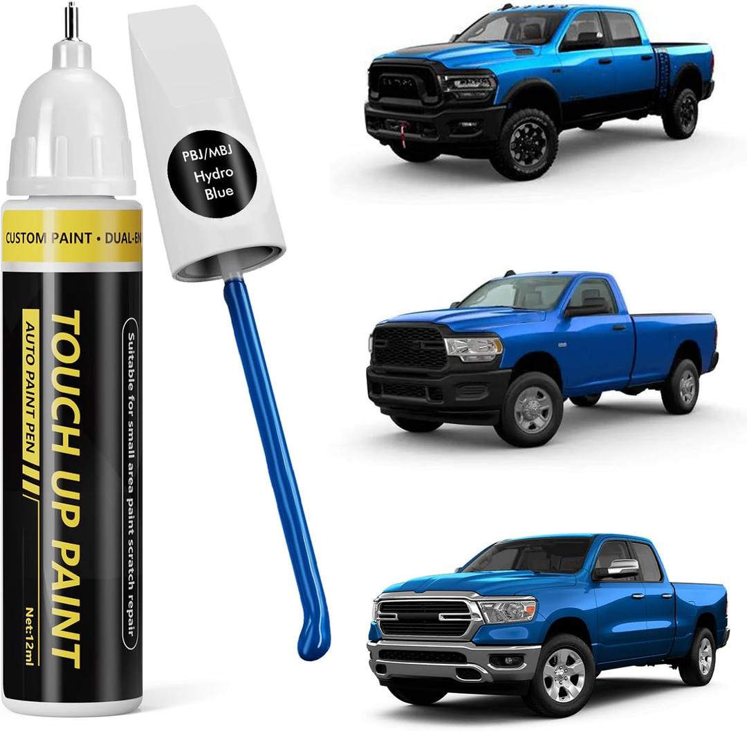 (Hydro Blue (PBJ/MBJ) Car Touch Up Paint for Dodge Ram, Car Paint Scratch Repair Kit, Quick & Easy Solution to Repair, 2 in 1 Scratch Remover Pen With Color-Matched