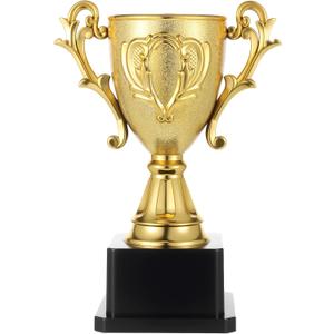 Plastic Gold Trophy Cup, Golden Trophies Trophy Cup for Sports Footabll Competition Tournaments Party