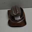 Faux Suede Felt Western Cowboy Hat for Women or Men, Wide Brim, Rivet Strap (One Size-Medium, Crown Brown Braid)