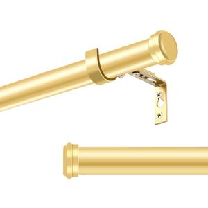 Adjustable Gold Curtain Rod Set, 1-Inch Diameter, Heavy-Duty, Easy Installation - Curtain Rods for Windows 28 to 48 Inches(Gold,30-48")