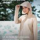 BENEUNDER Cooling Women's UPF 50+ Sun Protection Lightweight Hoodie Jacket Long Sleeve Active Sun Shirts for Outdoor Workout (Beige)