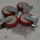 Caster Wheels with Brake 2200lbs,Heavy Duty Casters Set of 4 for Cart, Trolleys, Furniture and Workbench (JL-HS5inch)